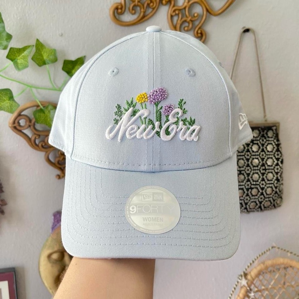 9Forty New Era Beaded Embroidered Baby Blue Cap Swiftie Hat Athletic Sporty